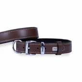 Doggie Konfor Deri Köpek Boyun Tasması Kahverengi 2,5x37 45 Cm thumbnail 1