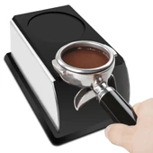 Paslanmaz Çelik Silikon Espresso Kahve Tamper Standı Barista Aracı Toz Pedli Kahve Dövücü Standı Kahverengi - 5