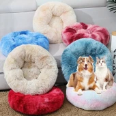 Peluş Evcil Hayvan Yatağı Derin Uyku Pedi 60cm Açık Renkli - 7