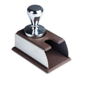 Paslanmaz Çelik Silikon Espresso Kahve Tamper Standı Barista Aracı Toz Pedli Kahve Dövücü Standı Kahverengi - 4