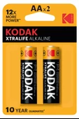 Xtralife Alkalin Kalem Pil AA 2 Adet Kodak Kaliteli Uzun Ömürlü 1.5 V Kalem Pil Orjinal Kumanda Fener Saat Cihazlar - 1