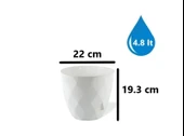 Omnipazar KRS-454 Yakamoz Tabaklı Plastik Saksı Takımı 4.8 Litre No 4 thumbnail 2