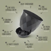 Omnipazar KRS-454 Yakamoz Tabaklı Plastik Saksı Takımı 4.8 Litre No 4 thumbnail 9