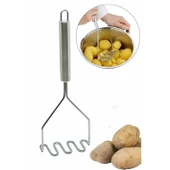 İnox Paslanmaz Metal Patates Ezici Püre Yapıcı 27 cm - 11