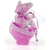Bebek Mevlüt Şekeri - Pembe Bebek Arabası - 3