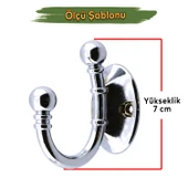 Vestiyer Dolap Askılık Askılığı Duvar Banyo Mutfak Elbise Kıyafet Çanta Askısı Askı Gümüş - 4