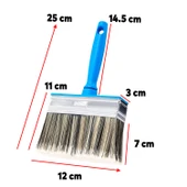 Solvente Dayanıklı Tenekeli Fırça 3×12 Kıl Dökmez Boya Badana Plastik Saplı Tavan Kıl İç Dış Cephe - 2