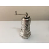 Osmanlı Motifli Kahve ve Baharat Değirmeni Gümüş - 8