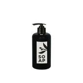 Sıvı Sabunluk Yuvarlak Plastik Pompalı 500 ML - Siyah - 10