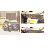 Tutturma Aparatlı Bebek Beşik Başucu Düzenleyici Kapaklı 5 Bölmeli Organizer - 6