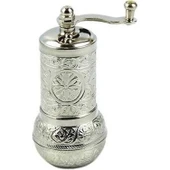 Osmanlı Motifli Kahve ve Baharat Değirmeni Gümüş - 7