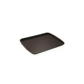Siyah Midi Boy Plastik Servis Tepsisi  Kırılmaz Lokanta Büfe Fast Food Kullanım (44x32 Cm) - 8