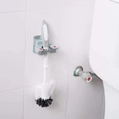 3 Adet Askılı Yapışkanlı Sap Tutucu Banyo Düzenleyici Askı  Mop Paspas Fırça Sapı Tutucu - 5
