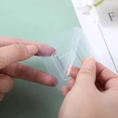 10 Adet Şeffaf Çift Taraflı Yapışkanlı Geçmeli Klips Eşya Sabitleme Askısı - 12