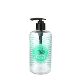 Şeffaf Sıvı Sabunluk Yuvarlak Plastik Pompalı 500 ML - 5