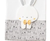 BUNNY LuX Penye Bebek Battaniyesi %100 Pamuk 85x90 cm Yumuşak ve Nefes Alabilir Örtü Hediyelik - 4