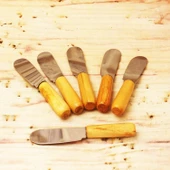 Tereyağı Bıçağı - Mini Spatula Ahşap Saplı 6 Adet - 21
