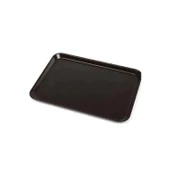 Siyah Midi Boy Plastik Servis Tepsisi  Kırılmaz Lokanta Büfe Fast Food Kullanım (44x32 Cm) - 10