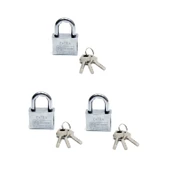Akıllı Anahtarlı Asma Kilit 3lü Set - Mastercare Tri-Moon Master Anahtarlı 3 Lü Çelik Asma Kilit - 22