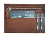 Zip Deri Fermuarlı Kartlık ZPCH RST2EF Taba - 2