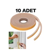 10 Adet Pencere Isı Yalıtım Süngeri Yapışkanlı Pencere Rüzgar Bandı (10 Adet x 5Metre) - 1