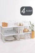 Porsima ORG-01 4lü Raf Düzenleyici - Dolap İçi Düzenleyici Raf - 4
