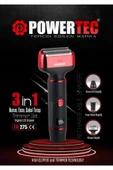 Powertec TR-275 Profesyonel Günlük Sakal Tıraş Makinesi Kulak Temizleme Burun Kılı Erkek Bakım Kiti - 1
