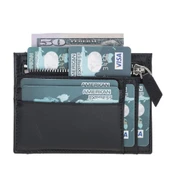 Zip Deri Fermuarlı Kartlık ZPCH RST1 Siyah - 1