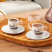 Porsima 06 Porselen 12 Parça Türk Kahve Fincan Takımı 90ml - 1