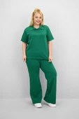 Kadın Büyük Beden Kısa Kollu Polo Yaka Eşofman Takımı 8188-25 - 11
