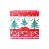 Yılbaşı Çam Ağacı Motifli Hediye Kutusu 10x7 cm - 1