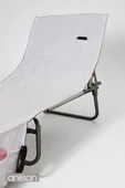 %100 Pamuk Şezlong Havlusu Beyaz 60x180 cm - Hızlı Kuruyan Plaj ve Havuz Havlusu - 2
