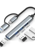 silabor Usb 3.0 Type-c Uyumlu 1xusb 3.0 3xusb 2.0 Hub Otg Çoğaltıcı - 4