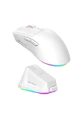 silabor Dark Alien X1 Light Tri Mode Wired Wireless Gaming Mouse Uyumlu  PAW3311 59 Gram Şarj İstasyonu - 2