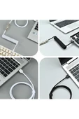 silabor Coiled Kablo, Sarmal Kablo, Mekanik Klavye Kablosu, Type C Usb Kablo [Oyuncu Klavyesi Kablosu] thumbnail 3