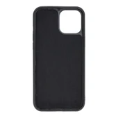 Apple iPhone 12 Pro Max Uyumlu Deri Arka Kapak RST1 Siyah - 3
