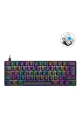 silabor T60 Siyah Renk Mavi Switch Mekanik Kablolu Klavye Gaming Driverli Oyuncu Klavyesi T60 Mini Q - 1