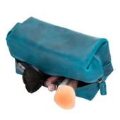 Deri Bakım Ve Seyahat Çantası, M Beden, AA32 Mavi - 3