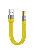 silabor USB To Type-C Kablo 10 GBPS USB Type Kablosu 100W Pd Hızlı Şarj Kablosu - Sarı C-2 10 Cm - 1