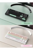 silabor ATTACK SHARK M87 RGB Kablosuz Şarjlı Üçlü Mod 4000mAh PBT Mekanik Klavye Mac ve Win Uyumlu - 3