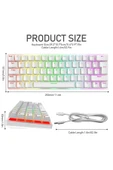 Z00 T60 Beyaz Red Ve Blue Switch Rgb Gaming Oyuncu Klavyesi Mekanik 62 Tuş 18 Ayarlanabilir Led Gaming - 7