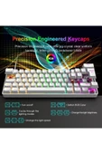 Z00 T60 Beyaz Red Ve Blue Switch Rgb Gaming Oyuncu Klavyesi Mekanik 62 Tuş 18 Ayarlanabilir Led Gaming - 8