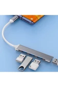 Arkhelais To Usb Hub 4 Port Çoklayıcı 4in1 Macbook Ile Uyumlu Çoğaltıcı Type C To Usb Converter Hub thumbnail 6