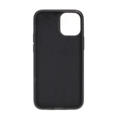Apple iPhone 12 mini Uyumlu Deri Arka Kapak RST1 Siyah - 1