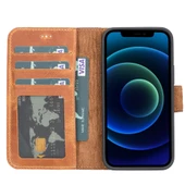 Apple iPhone 13 Mini Uyumlu Deri Cüzdanlı Kılıf G19 Taba - 3