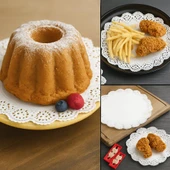 Dolphin Dantel Görünümlü Kağıt Tabak Altlığı - 28 Cm. - Beyaz Dantel Kağıt - 100 Adetlik Paket thumbnail 3