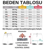 Büyük Beden 120 - 157 Kilo Arası İçin Uygun Bedenli Erkek Likralı Bağcıklı Kot Şort - 12