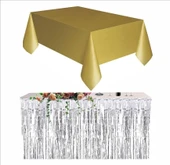 GOLD MASA ÖRTÜSÜ, GÜMÜŞ MASA ETEĞİ thumbnail 1