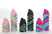 Katlanabilir Portatif Silikon Su Şişesi 500 Ml Alk3141 - 1