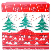 Yılbaşı Çam Ağacı Motifli Hediye Kutusu 19x9 cm - 1
